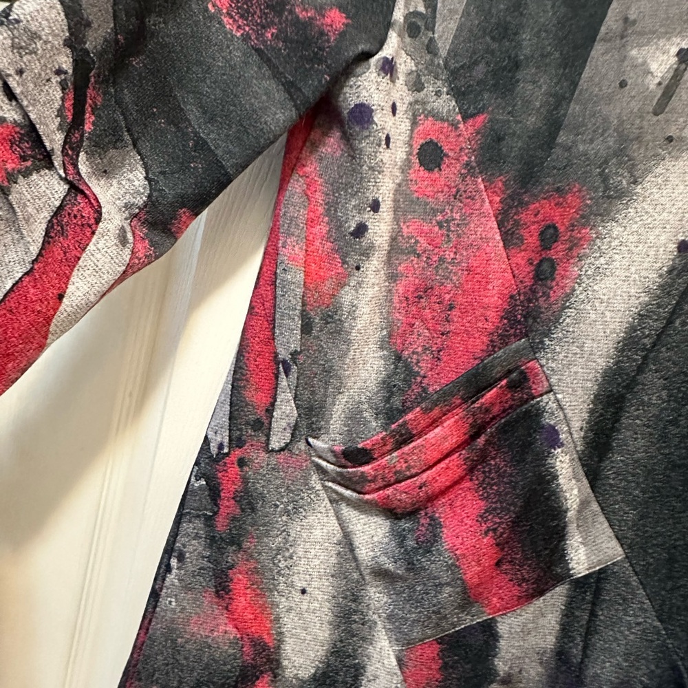 Damee Abstract Print Long Sleeve Dress - Picture 2 of 4